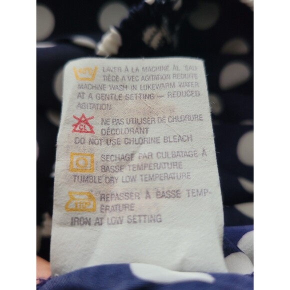 Vintage Units Navy White Polka-dot Pleated Crop Pant - Picture 8 of 8